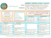 HERBST / WINTER Kurs- und Workshopplan … Start: 20.09.2021