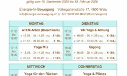 HERBST – Kurse & Workshops, Start 15.09.2025